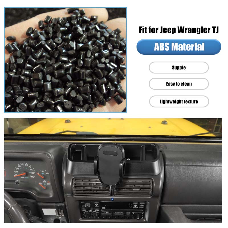 Small Round Car Mobile Phone Stand Storage Box For Jeep Wrangler TJ 1997-2006 Interior Decoration Accessories