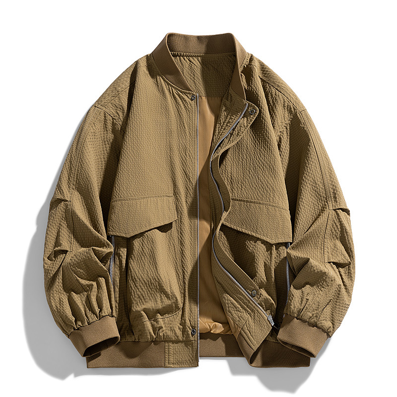 M14526 Spring and autumn heavyweight jacket sweatshirt double zipper hooded cardigan men's sweatshirt