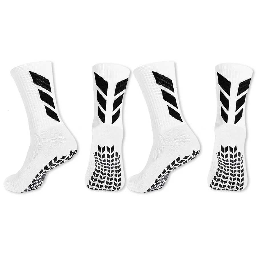 2Pair New Style Football Socks Round Silicone Suction Cup Grip Anti Slip Soccer Socks Sports Men Women Baseball Rugby Socks D250911