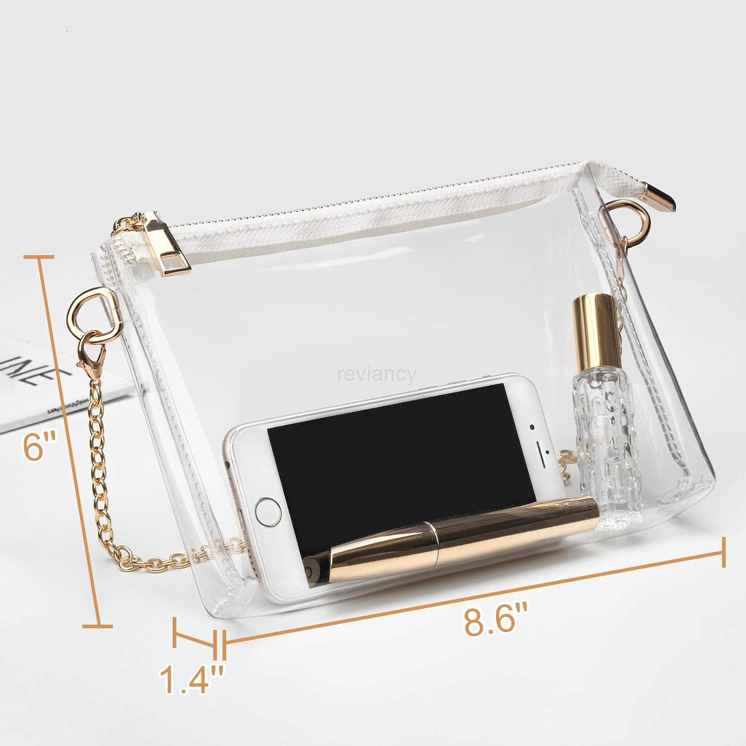 Clear Purse for Women Stadium Approved Small Crossbody Bag with Zipper Clear Stadium Bag for Concerts SportsW250911
