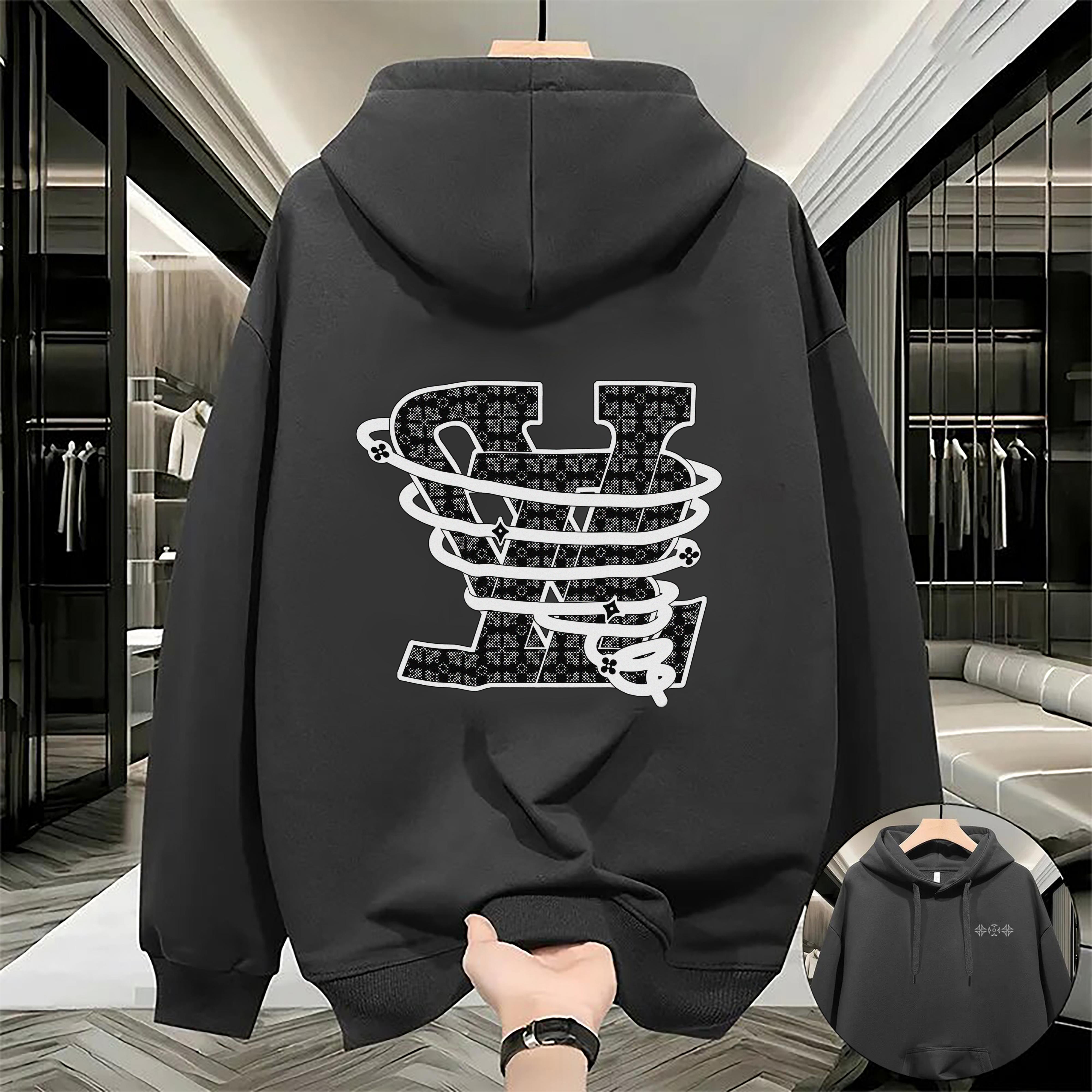 Men's designer luxury brand cotton hooded sweatshirt retro minimalist versatile autumn and winter round neck long sleeved sweatshirt y2k couple j