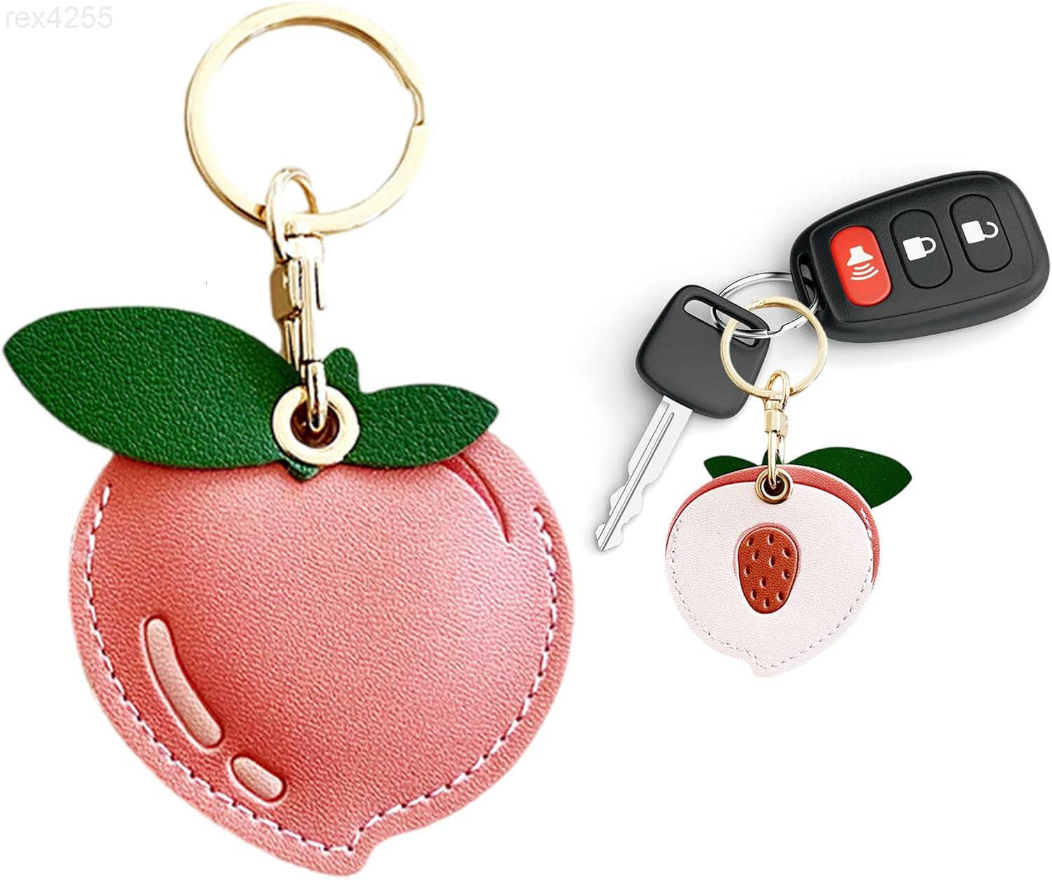 Leather Keychain Case Holder for tagProtective Air Tag Cover with Keychain RingAntiScratch Airtags Case for KeysW250911