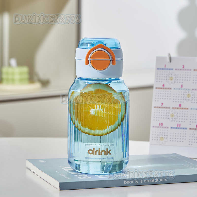 Student Straw Cup Childrens Sports Water Cup Plastic Cup Portable Dual Drinking Convenient Cup Unisex Simple Space Cup H250911