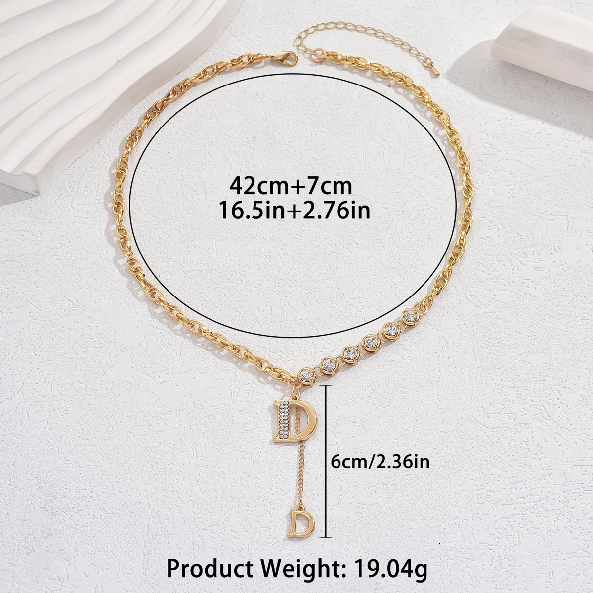 Luxury Brand Designer Jewelry Sweet Korean Style Fresh Women's Necklace Personalized English Letter Niche Design Clavicle Chain Inlaid With Zirco