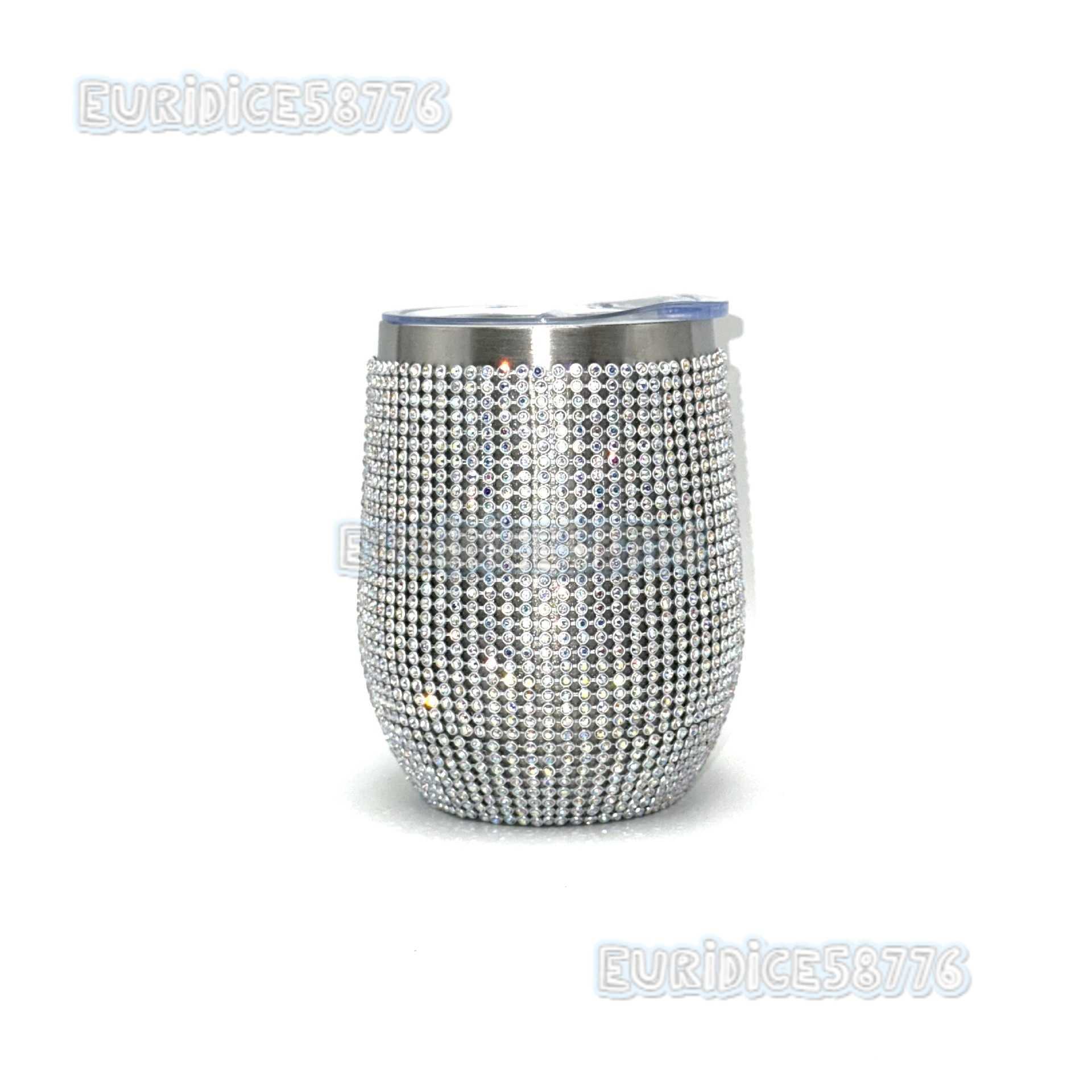 Cup Stainless Steel Creative Insulated Cup 304 Large Capacity Mesh Diamond Eggshell Cup H250911