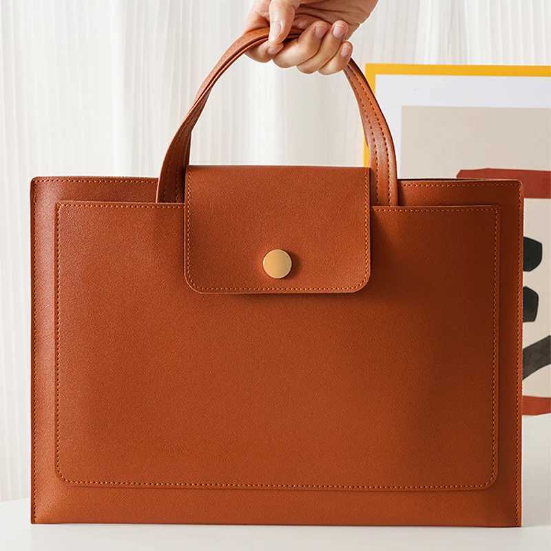Portable Large Capacity Briefcase Custom Name A4 Paper Document Bag Fashion Woman Business 13 Inch Laptop Bag Tote Bags Z250906