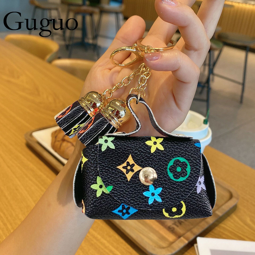 Mini Keychain Bag: Leather Coin Purse Earphone Storage - Key Card Holder for Women Z260130