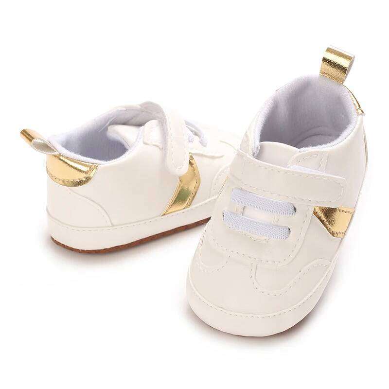Fashion Casual 0-18M Newborn Shoe Upper PU Soft Sole Anti Slip Sports Shoes Spring And Autumn Baby Walki