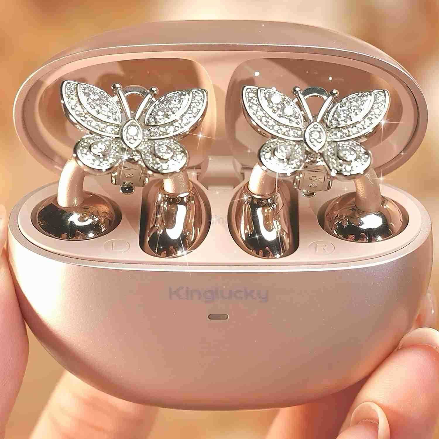 Butterfly Ear Cuffs for ClipOn Earbuds JewelryInspired Accessory for OpenEar Headphones No Earbuds Not EarringsW250911