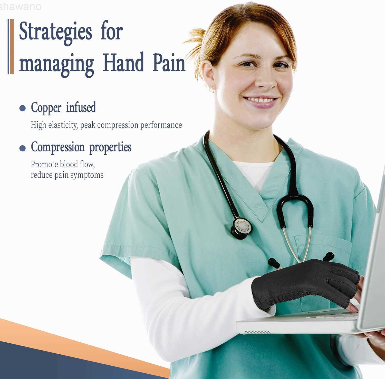 Copper Arthritis Compression Gloves Women Men Relieve Hand Pain Swelling and Carpal Tunnel Fingerless for Typing Support for Joints MediumW250911