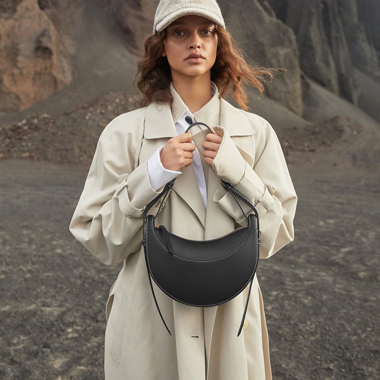 New French crescent bag designer bag shoulder bag messenger bag saddle bag luxury women's bag