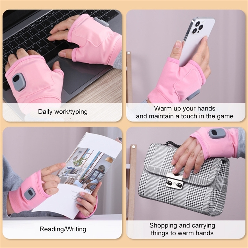 Rechargeable Electric Heated Gloves 360 Degree Heating Thermal Heated Gloves Windproof Touchscreen for Outdoor Hiking Cycling 250910