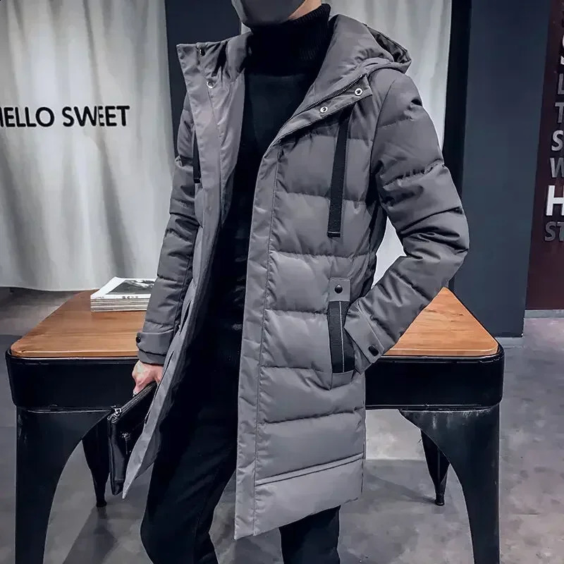 8xl Winter Long Parka Mens Fashion Classic Solid Color Thick Warm Padded Jacket Men Outdoor Snow Clothing Windproof Hooded Coat y250911