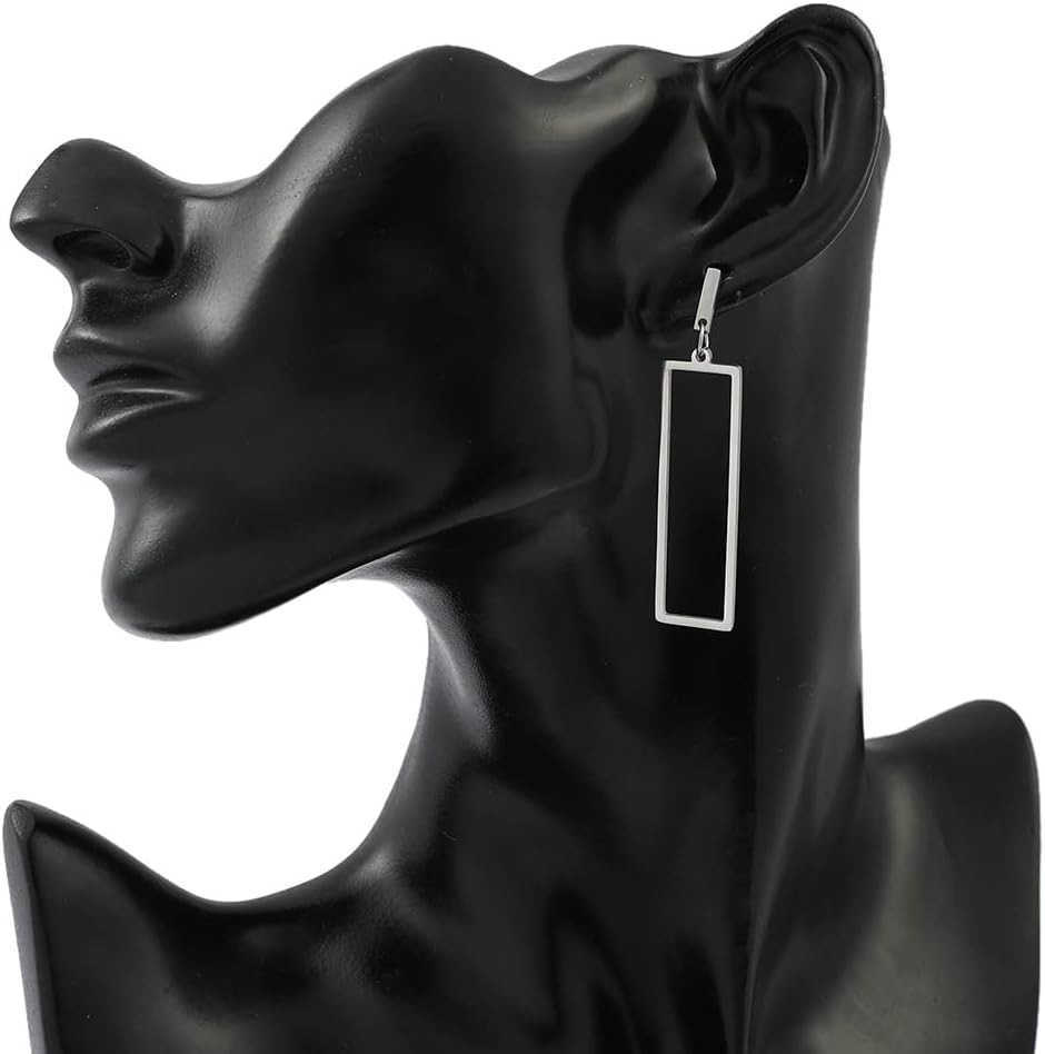 Charm Chic Minimalist Punk Metal Triangle Rectangle Geometry Dangle Drop Earrings For Women Teen Men Costume JewelryW250911