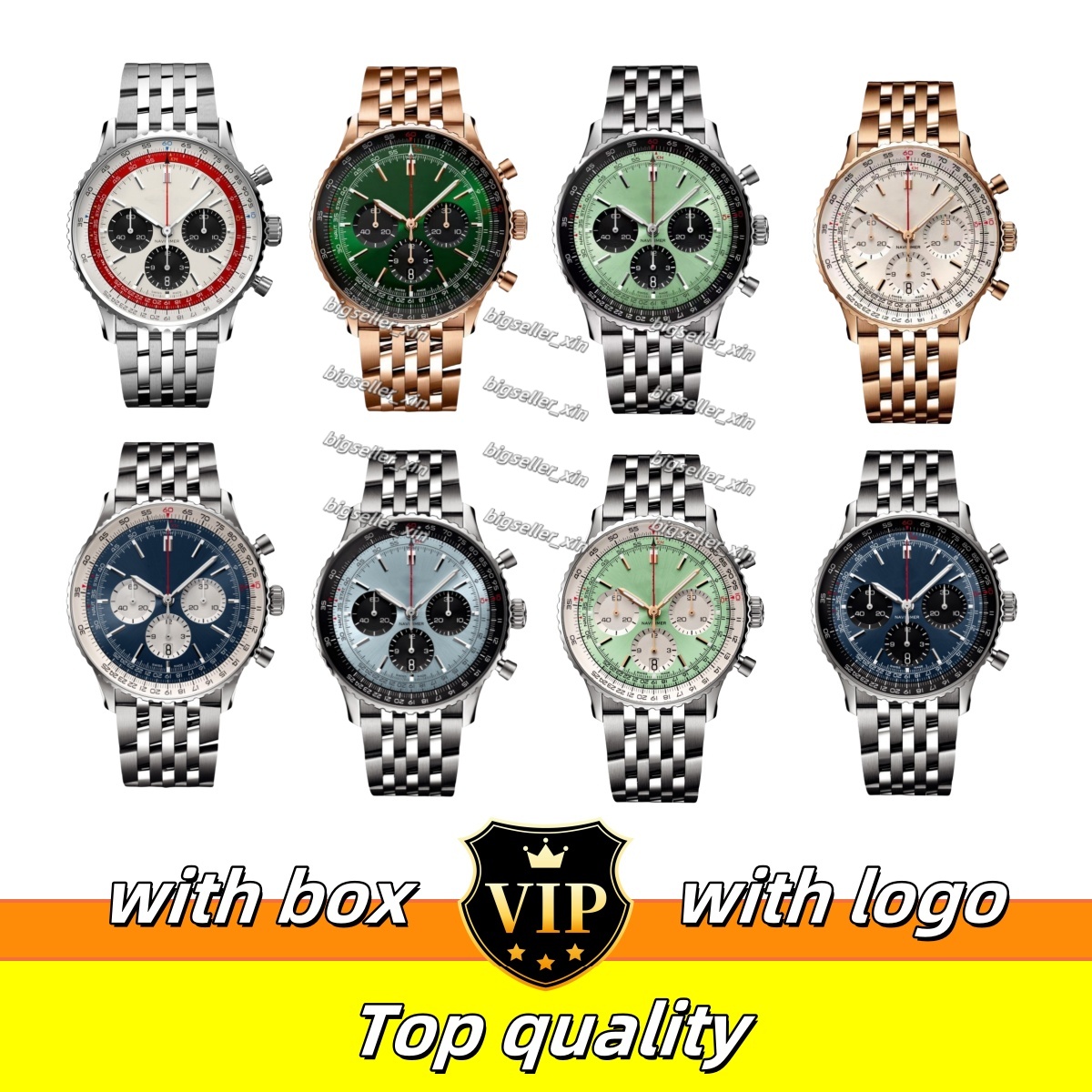 25ss AAA Designer Briebreiting Watches Men Navitimerly Watch Chronograph Manwatch Top Time Watch Six Pin Quartz Watch Luxury Mens Wristwatch Stainless Steel Watch