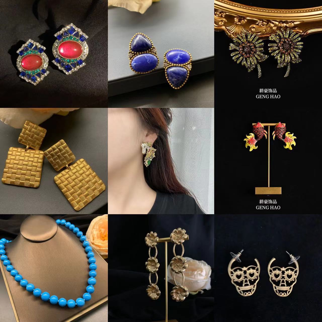 Sunspicims Moroccan Bridal Jewelry Set suitable for women Caftan belt beads necklace pendant Brooch long earrings 241115
