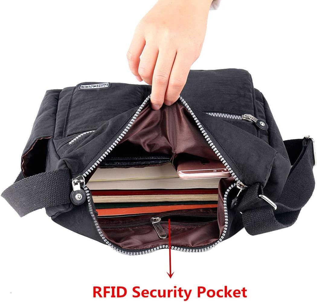 Crossbody Bag with Anti Theft RFID Pocket Women Lightweight WaterResistant PurseW250910