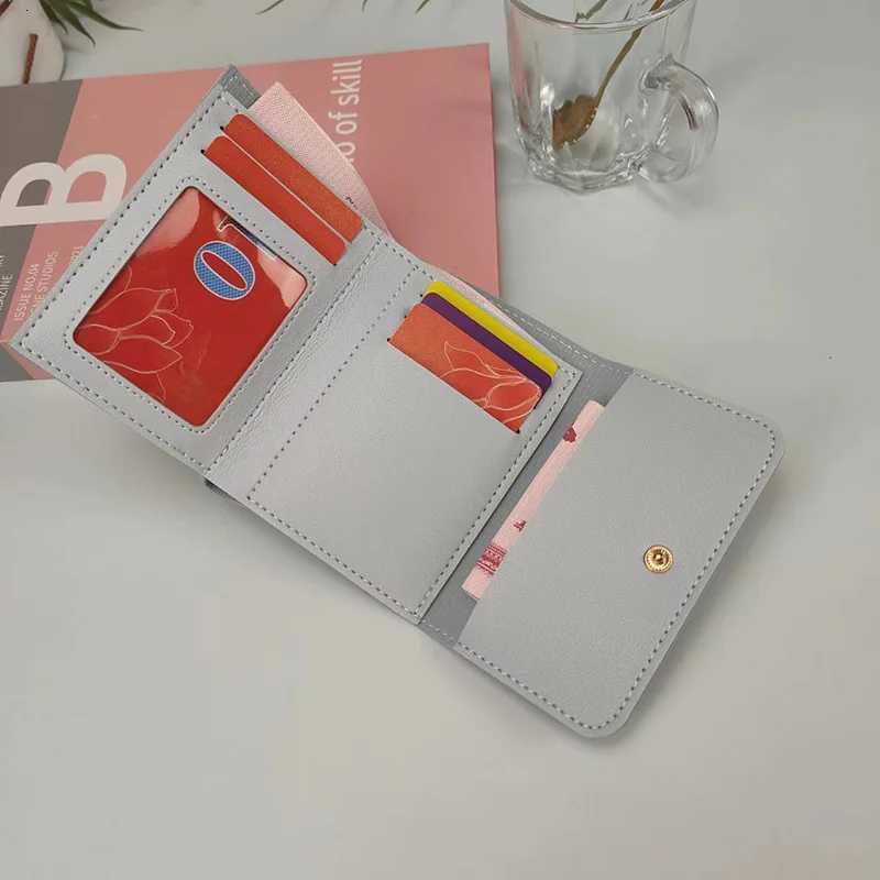 Women Slim Wallet with Card Holder Fold Buckle Small Wallet Portable Bank Card Drivers License Ultra Light Bag 2025 New W250911
