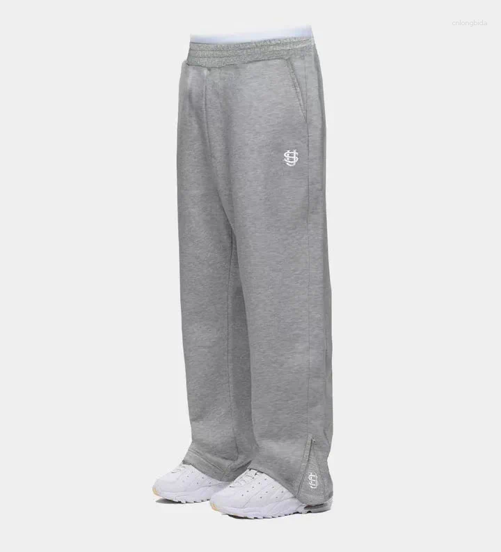 Mens Tracksuits Fashion Jogger Sweatpants Loose Embroidery Labeled Open Leg Wide Pants Trendy Pocket Couple Straight Hoodie