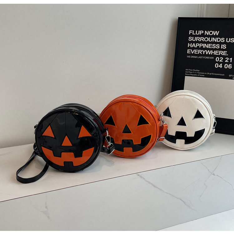 Halloween new fashion, light luxury, niche design, versatile trend, Halloween pumpkin women's small round bag designer bag