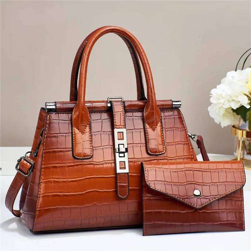 New Bright Leather Large Capacity Female Shoulder Crossbody Bag High Quality Women S Handbag With Wallet