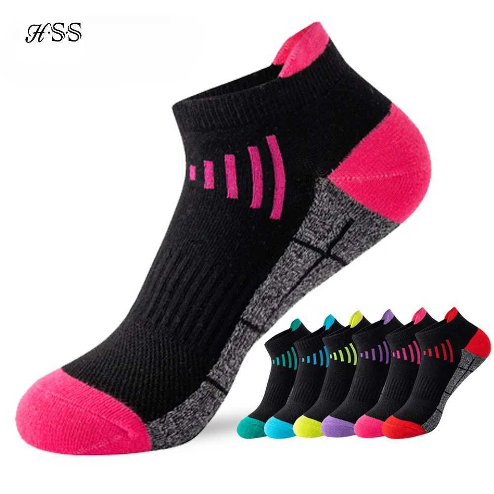 HSS 3Pairs Organic Cotton Women Socks Ankle Breathable Run Sports Sock Black Pink Casual Athletic Summer Thin Men Short Sokke D2509111