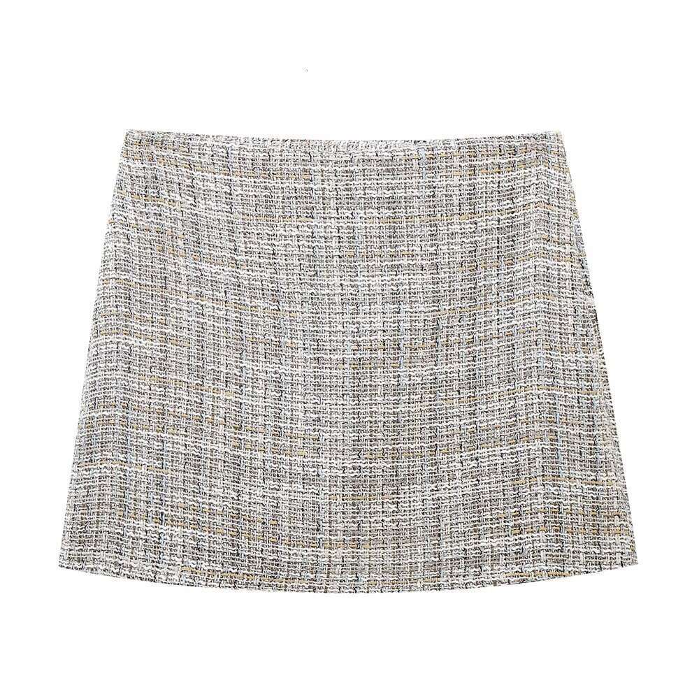 DHEssentials 2025 Fashion Small Fragrance Style Buttoned Textured Round Neck Long Sleeve Blazer Shorts