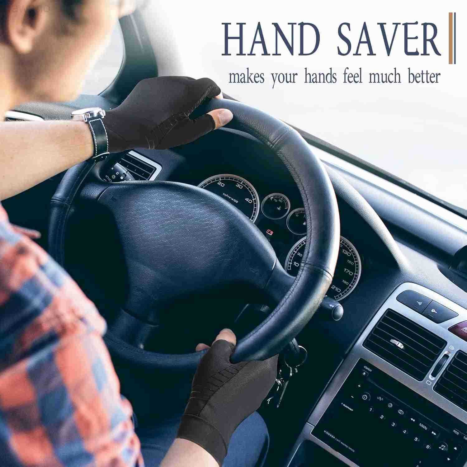 Copper Arthritis Compression Gloves Women Men Relieve Hand Pain Swelling and Carpal Tunnel Fingerless for Typing Support for Joints MediumW250911