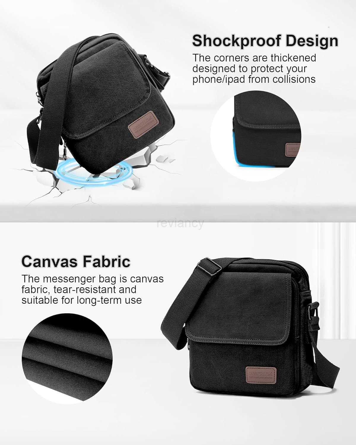 Small Crossbody Bag for MenCanvas Messenger Shoulder Bags Crossbody Satchel Bag Mens Side Bags Over the Shoulder PurseW250911
