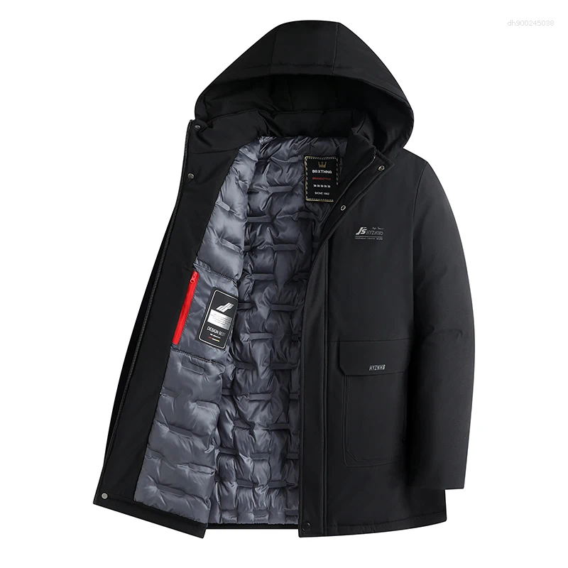 Men's Down 2026 Winter Long Parkas Men Thicken Casual Parka Slim Fit Jacket Waterproof Warm Hodded Removable Outwear Coat