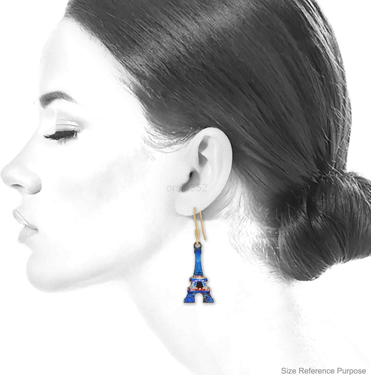 Whimsical Charm Dangle Earrings Blue ButterflyW250911
