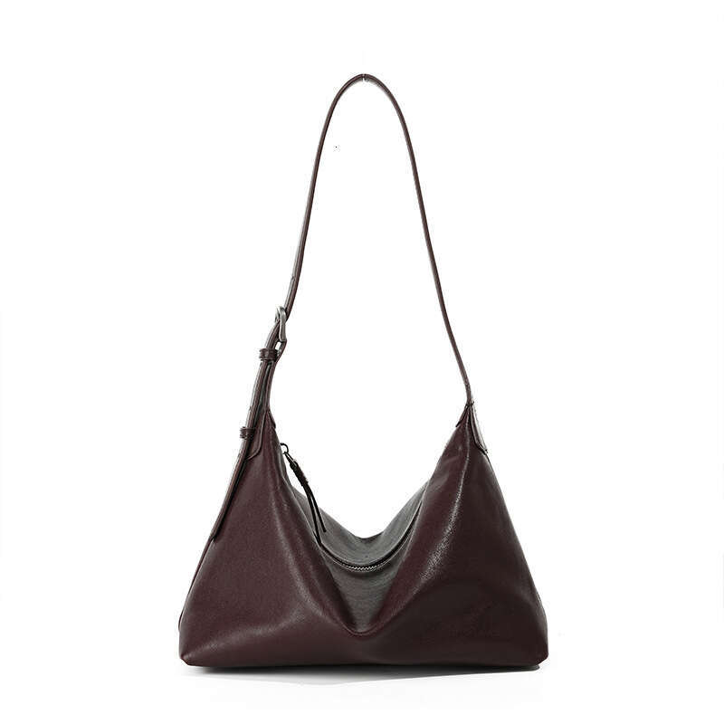 Luxury bag Top Layer Vegetable Tanned High End Single Shoulder Dumpling Commuter Versatile Large Capacity Genuine Leather Hobo Underarm Bag