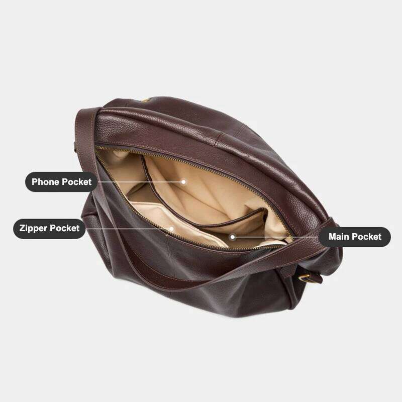 Large Capacity Women's Shoulder New Genuine Leather Women Tote Bag High Quality Soft Cowhide Crossbody Bags 2957 250911