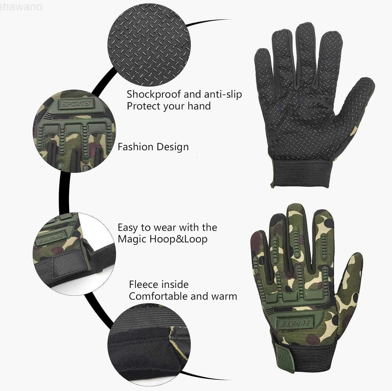 Long Keeper Kids Cycling Tactical Gloves Boys Sport Climbing Fishing Gloves Anti Slip Full Finger GlovesW250911