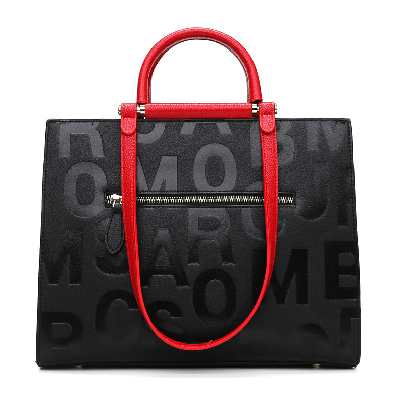 Free delivery designer bags Large capacity tote bag women retro armpit bag commuting handbag shoulder bag Scratch-resistant black