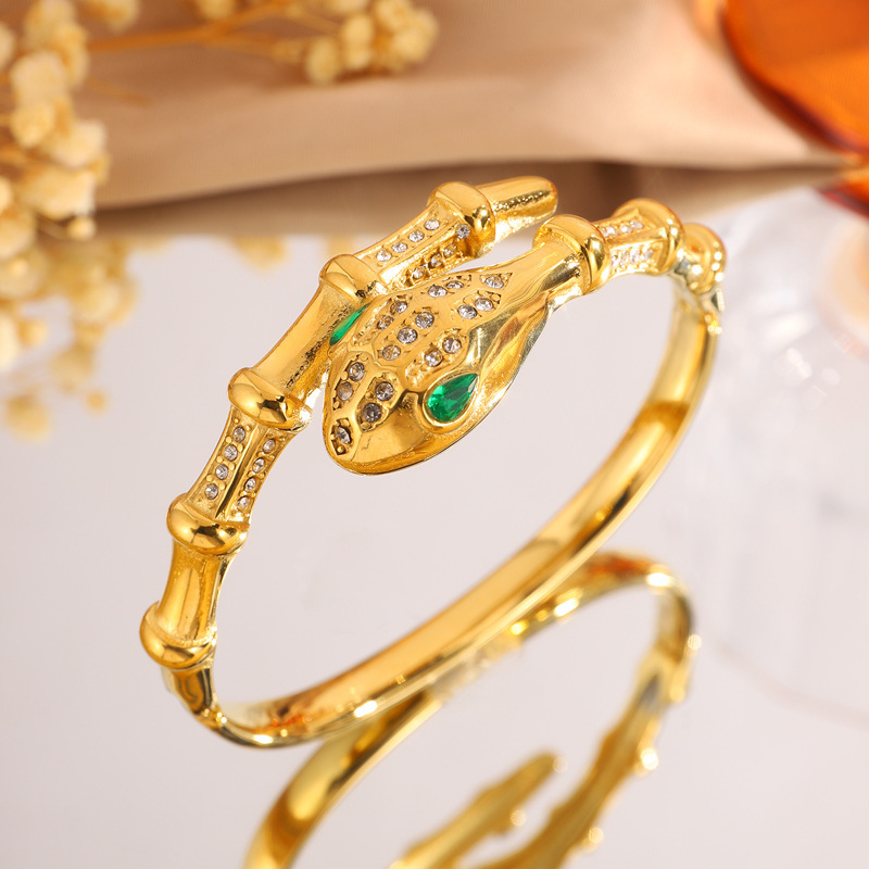 jewelry designer for women Narrow Single Circle Snake Bracelet Dia High Quality Gold Plated Bangle Christmas luxury Birthday Gift no fade