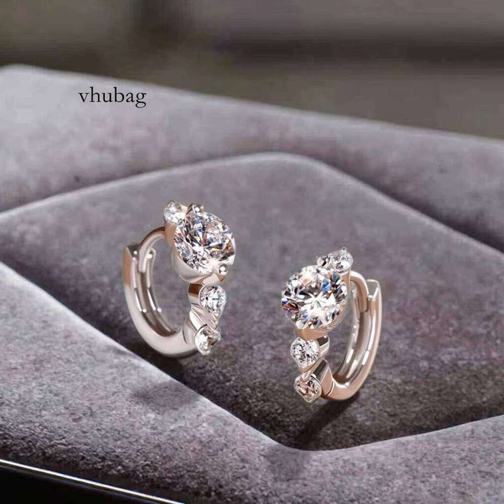 High-End S Sterling Sier Moissanite Stud Earrings Elegant Wedding Engagement Anniversary Jewelry Gift for Women