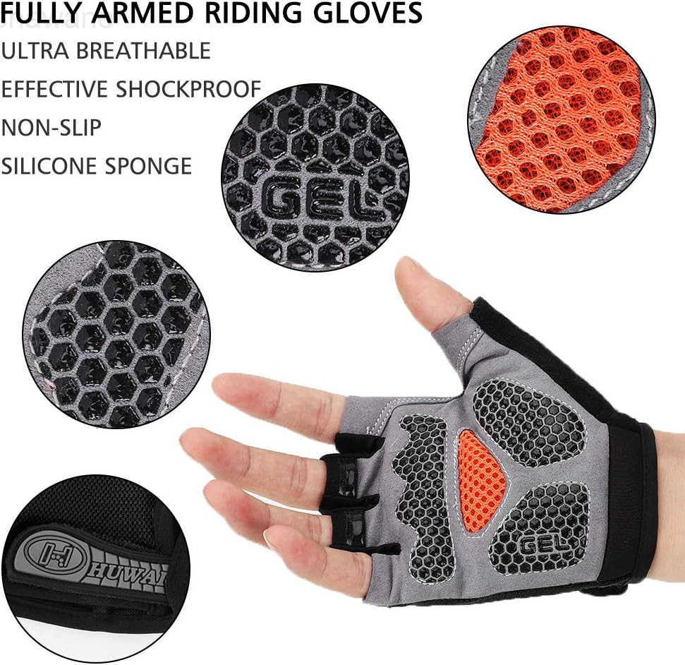 Cycling Gloves for Men Women Bike Gloves Half Finger Road Bike MTB Gloves AntiSlip ShockAbsorbing Glove for Fitness Cycling Outdoor SportsW250911