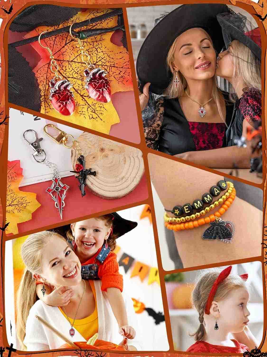 Halloween Charms for Jewelry Making Coffin Skull Alloy Dangle Earring Pendant Charms for Halloween Party DIY Jewelry Necklace SuppliesW250911