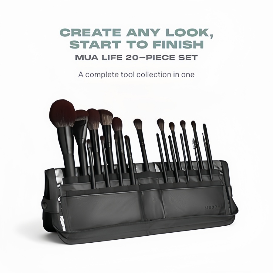 Makeup Brushes 24 Piece Professional Makeup Brush Set Eye and Face Tools with Synthetic Bristles Comes with Carrying Case 24 Count