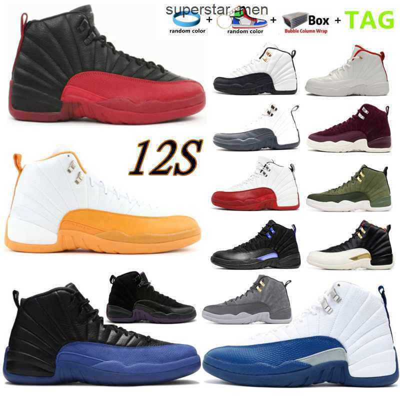 Top Fashion 12s 12 High Quality Basketball Shoes Designer Men Black University Concord white dark grey low easter Fiba Gym Red sports