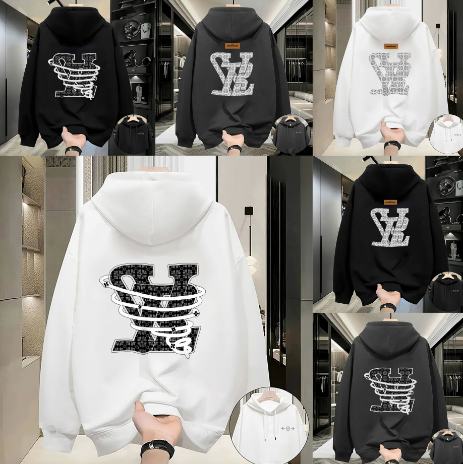 Men's designer luxury brand cotton hooded sweatshirt retro minimalist versatile autumn and winter round neck long sleeved sweatshirt y2k couple j