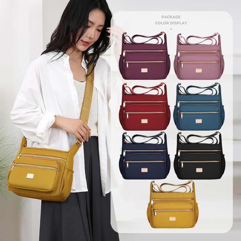 New Large Capacity Crossbody Designer Bag Bag For Women Oxford Free Shipping Luxury Bag Cloth Multi Layer Storage Shoulder Bag Fashion Commuter Middle