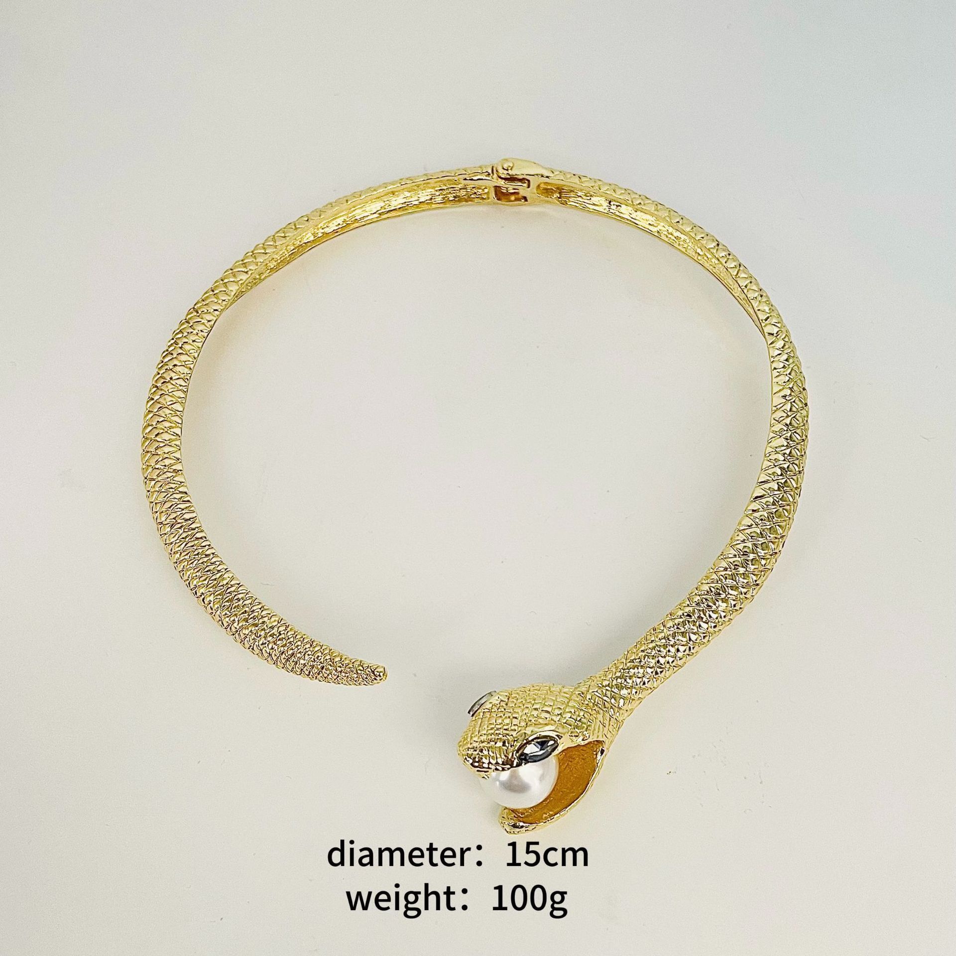 Luxury Brand Designer Jewelry European And American New Jewelry Punk Snake-Shaped Choker Vintage Exaggerated Snake Pattern Gold And Silver Choker Fash