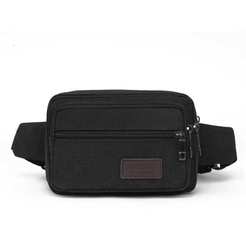 Canvas Waist Bag Outdoor Sports Multifunctional Mens Waist Bag High Quality Durable Large Capacity Portable Mobile Phone Bag Z250911