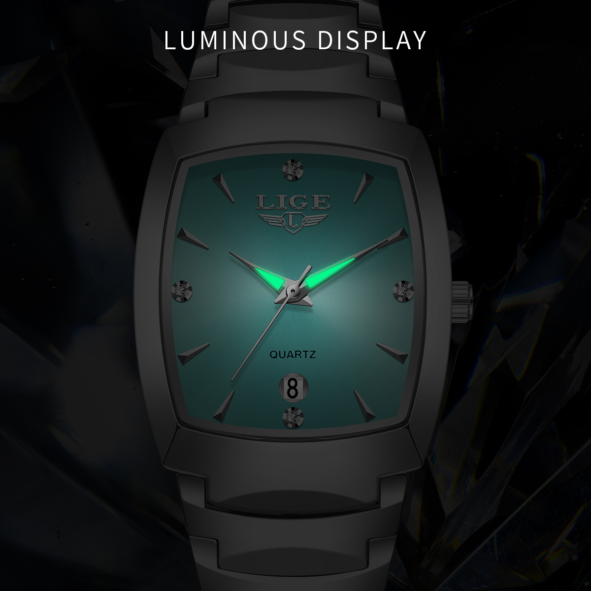 LIGE Mens Quartz Watch - Stylish Water-resistant Timepiece with Date Display for Professionals & Students