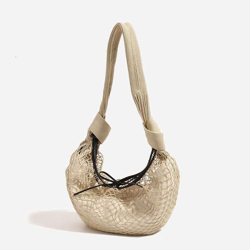 2025 Spring And Summer New Fashion Hundreds Of Color Collision Mesh Woven Cowl Design Bag