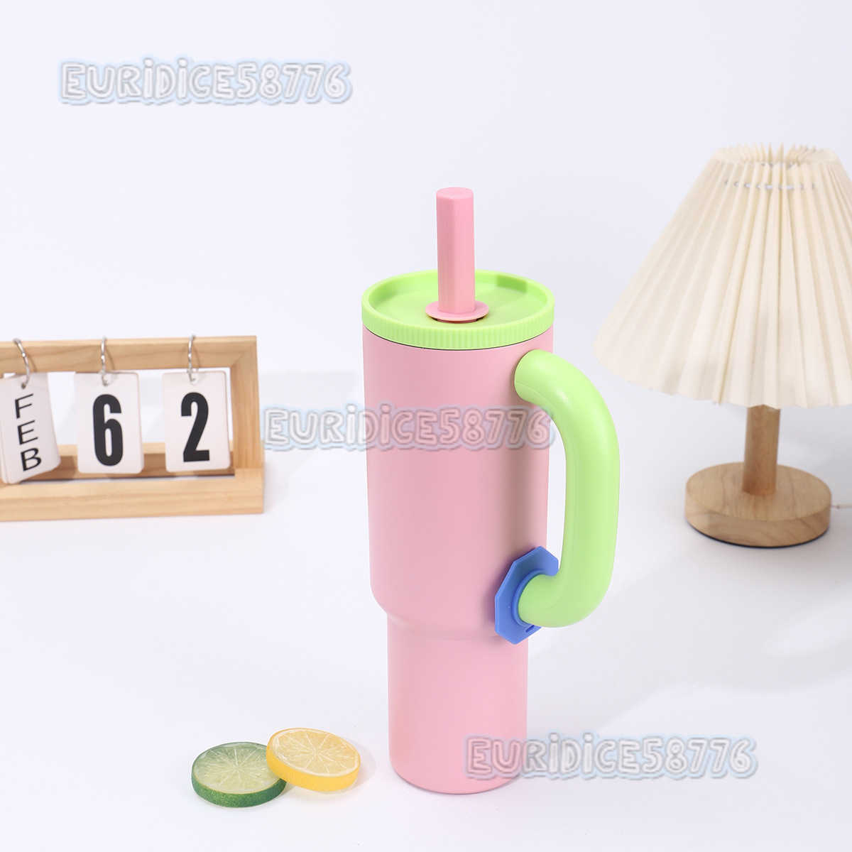 New Ice Cup 304 Stainless Steel Insulated Cup with Straw Outdoor Portable Handle Cup H250911