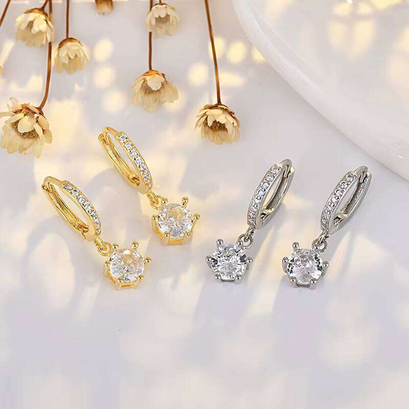 Fashionable Sterling Sier Moissanite Pendant Earrings for Women Anniversary Wedding Engagement Jewelry Gift