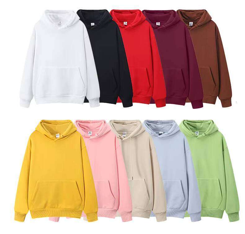 High Quality 350 Gsm Wool Blank Cotton Oversized Drop Shoulder Men's Hoodie